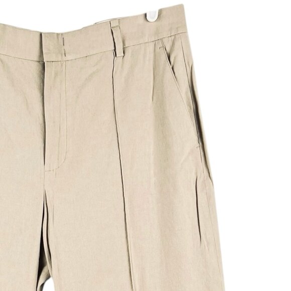 NWT VINCE Women Linen Blend Light Brown Pants w/Pintuck Size 14 Wide Leg $395.00 - Picture 15 of 15